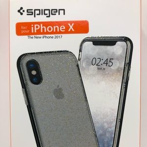 Spigen crystal hybrid glitter phone case iPhone X